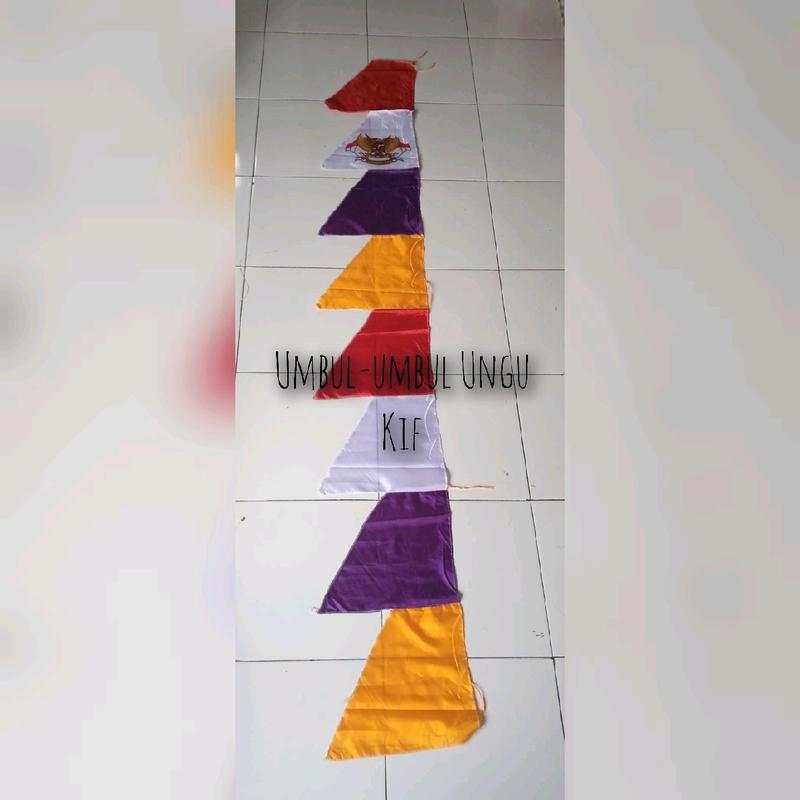 Umbul-umbul warna 8 kotak, bendera umbul-umbul 2