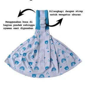 Gendongan Bayi Praktis Motif / Geos Samping Instan Hipseat Empuk