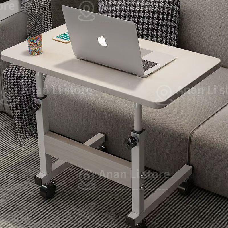 Multifunctional portable wheeled computer desk portable multifunctional easy lifting laptop table computer desk removable/adjustable computer desk White wheeled desk furniture no fire safety label Yellow (45x30x65) 1