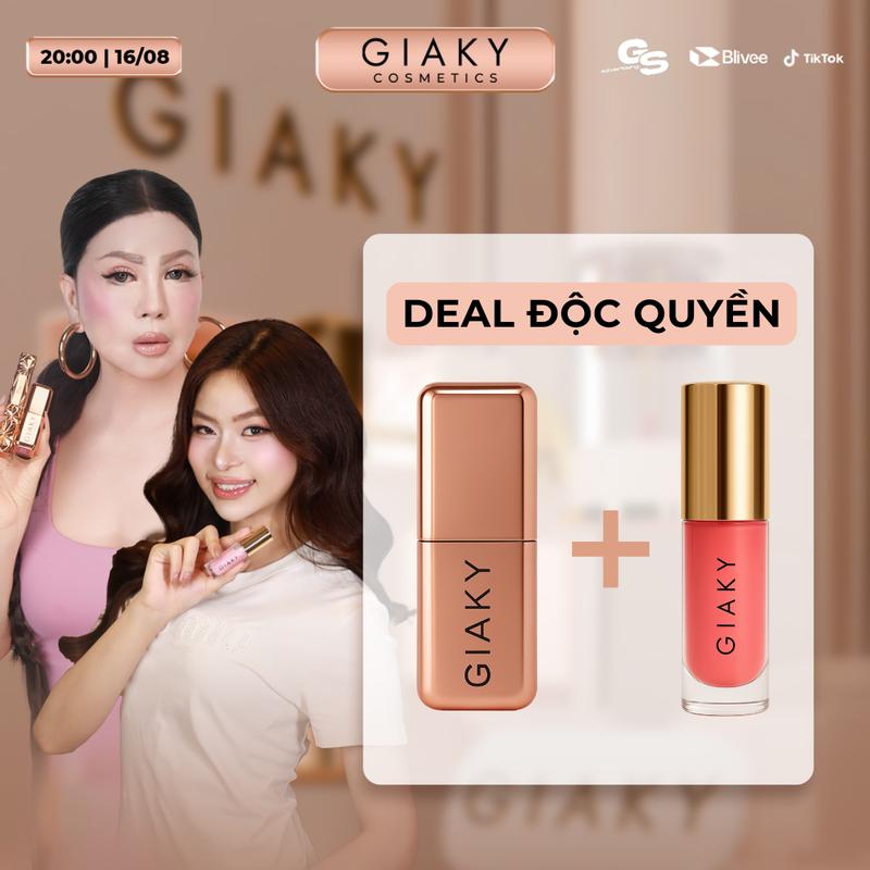 Combo má hồng keo lì tái châu và Enriching Dewy Lip Oil – Son dầu dưỡng môi căng mọng, bóng mướt nịnh môi, má hồng dưỡng ẩm