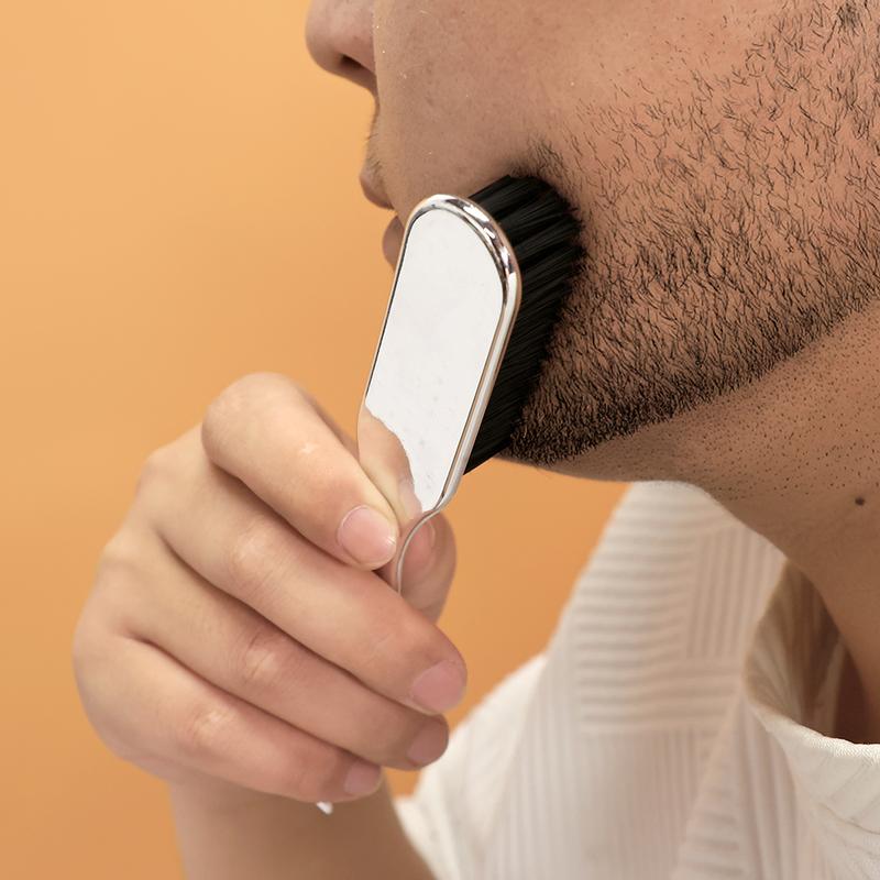 Product Introduction of BarberTop Men's Beard Styling Combing Hair Fragments Sweeping Beard Styling Care Dual Head Multifunctional Brush Comb Convenient Hair Styling Easy to Use Haircare Heatless 5