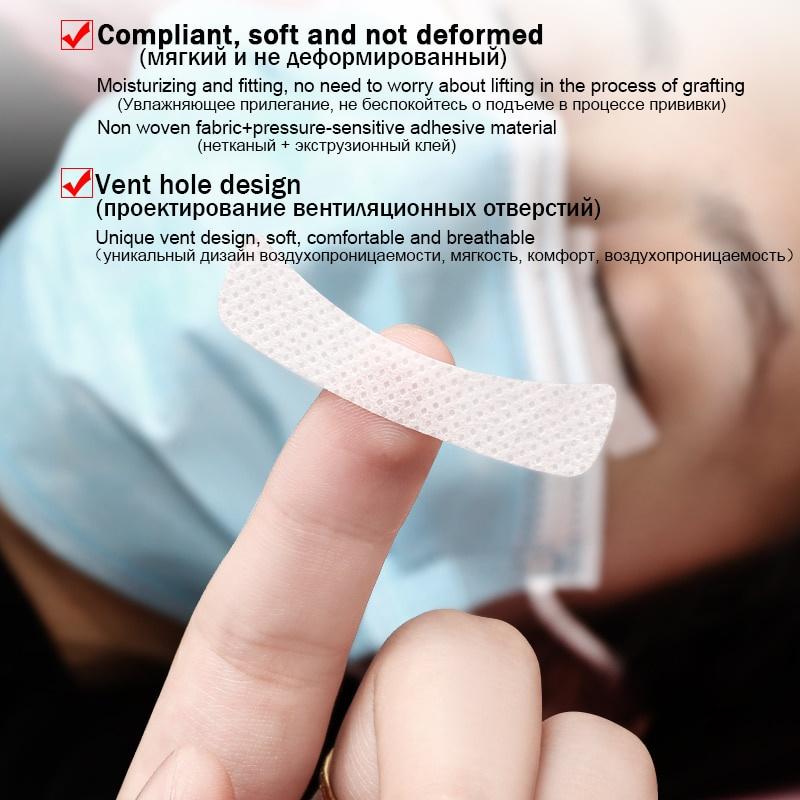 Băng Dán Nối Mi, 100 / 200 Cái, Vải Không Dệt Y Tế, Miếng Dán Đệm Dưới Mắt, Phụ Kiện Nối Mi, Dụng Cụ Trang Điểm 5