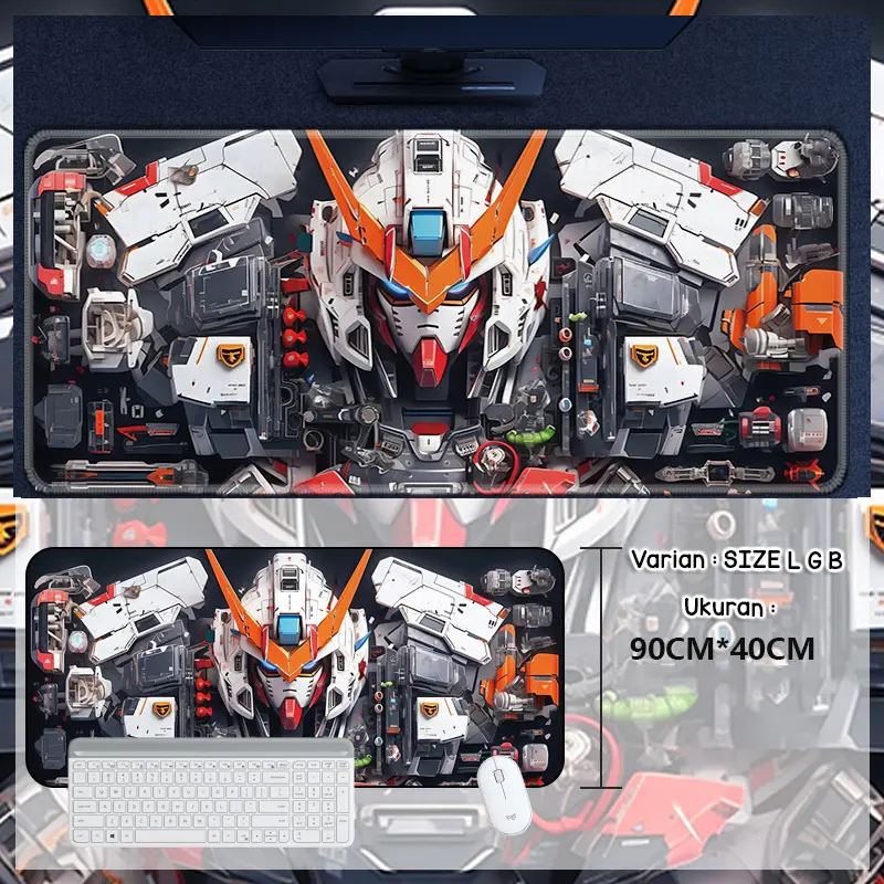 BIG SIZE L 90CMX40CM PREMIUM DESKMAT MOUSE PAD PANJANG ROBOT GUNDAM LARGE KEYBOARD MOUSEPAD GAMING ANTI SLIP GUNPLA GUNDAM SEED 1