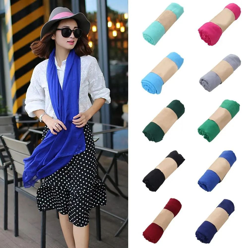 Soft Sun Protection Neck Bandana Wrap Hijab Scarf Shawls Pashmina