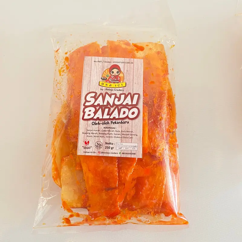 Sanjai Balado Melayu Crackers | kerupuk sanjai | kerupuk ubi pedas | kerupuk oleh-oleh Mallet-Played Pilihan Yang Lebih Sehat 3