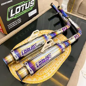 KNALPOT SALEMBA CEKLIS JUNKSTYLE UNGU LOTUS POWERFULL EXHAUST PNP VARIO PCX AEROX NMAX BEAT SCOOPY MIO SPORTY ALL MATIC Motorcycle Silincer Gold Racing varionew 160 saringan borboran Dudukan Karbu