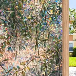 Window Privacy Film Window Film 3D No Glue Glass Sticker  Glass Door  And Office Heat Control Anti Uv