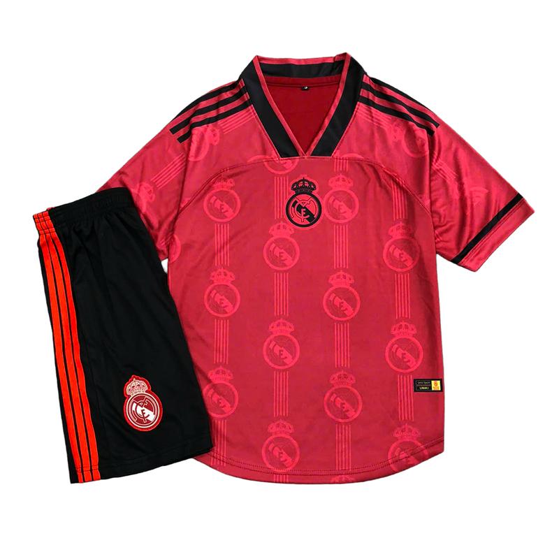 [REL-ĐO01] in tên số áo theo yêu cầu - Bộ quần áo đá banh, đồ đá bóng clb RE<<AL đỏ thiết kế mới, chất thun lạnh cao cấp, co giãn thoáng mát