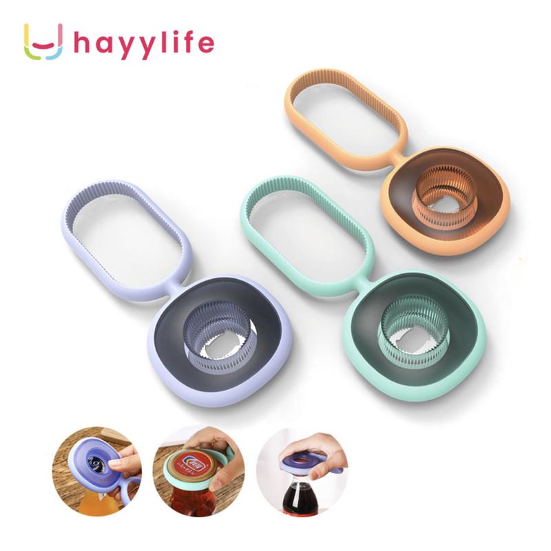 HAYYLIFE Alat Pembuka Tutup Botol Kaleng,  Minuman Soda/Bir  3 in 1 Bahan plastik Silikon Kitchenware Merah HL-ABA969 0