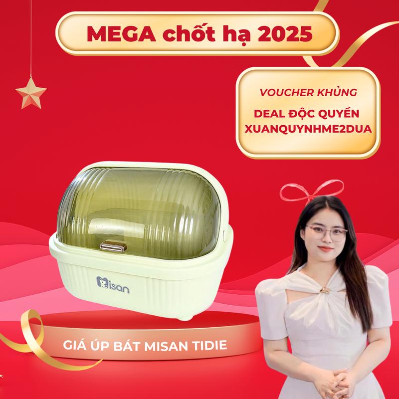   MISAN  Giá Úp Bát Misan Tidie Nhựa PP Cao Cấp Úp Bát Thìa Dĩa Cho Bé Ăn Dặm Gọn Gàng Có Nắp Đậy An Toàn 