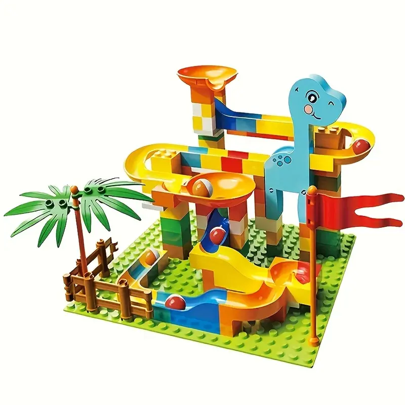 Mainan Brick Balok Susun Anak DIY Puzzle Marble Run Building Block 4