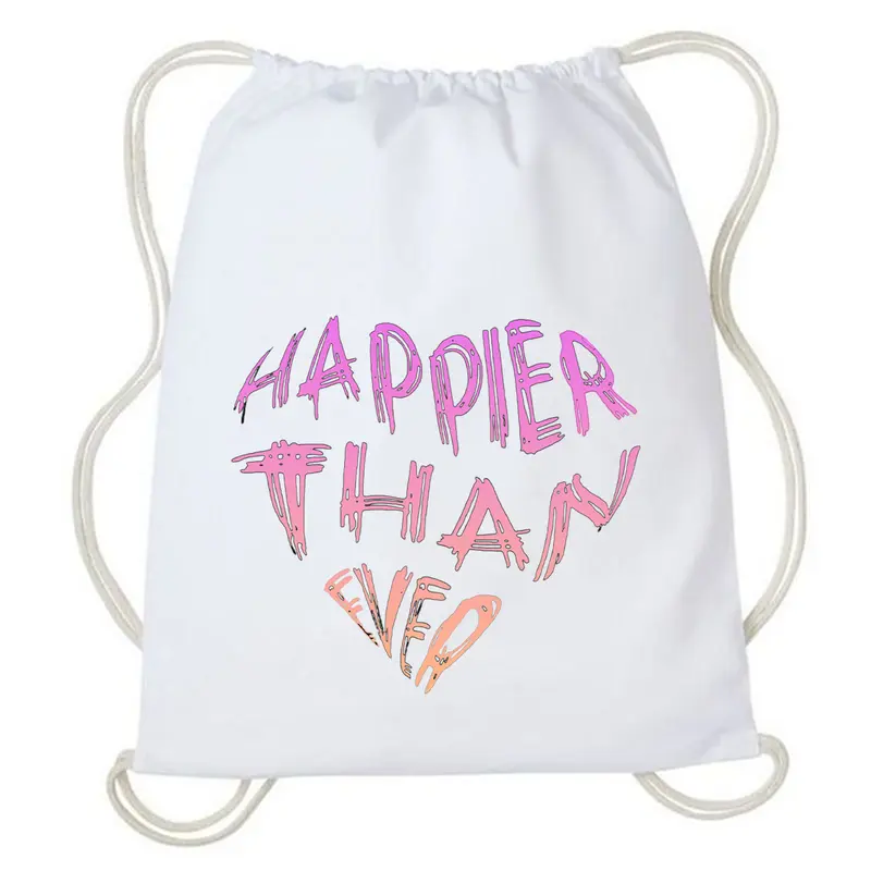 Tas Serut - Stringbag Kanvas Billie Eilish - Drawstring bag Multifungsi Wanita 1