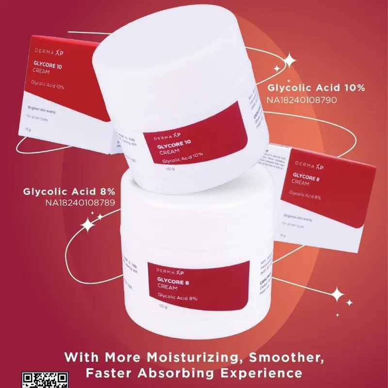 DERMA XP GLYCORE CREAM MALAM, CREAM PENCERAH WAJAH, CREAM SAMARKAN NODA, CREAM PEMUTIH WAJAH, GLYCORE 10, GLYCORE 8 3