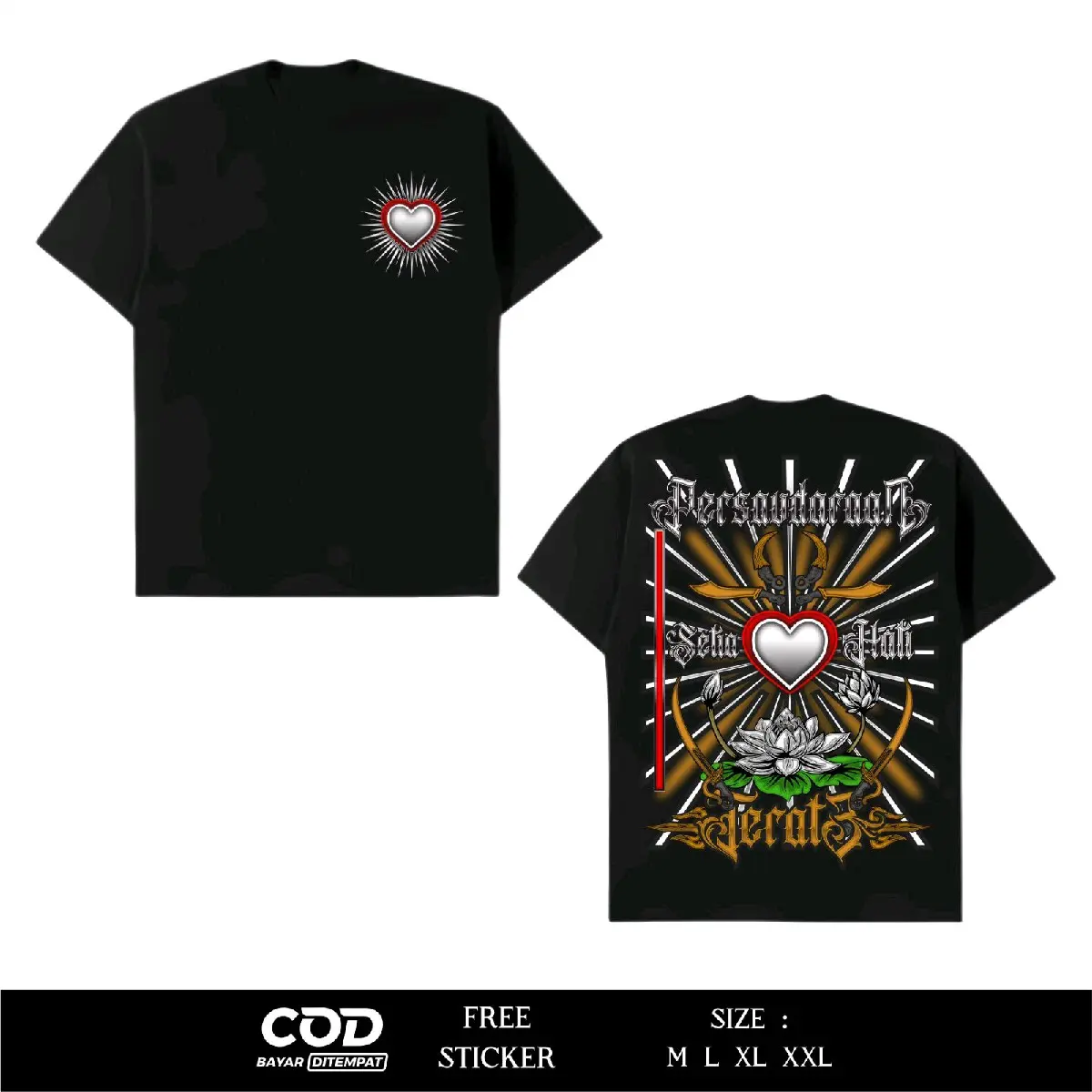 Kaos PSHT Persaudaraan Setia Hati Terate Desain Lawasan