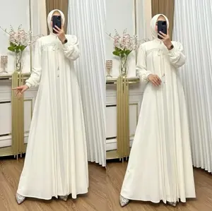 RENATA ABAYA GAMIS ABAYA TURKEY CERUTY BABYDOLL MIX PAYET SWAROSKY ABAYA TREND 2025 TERBARU REMAJA COUPLE Hitam