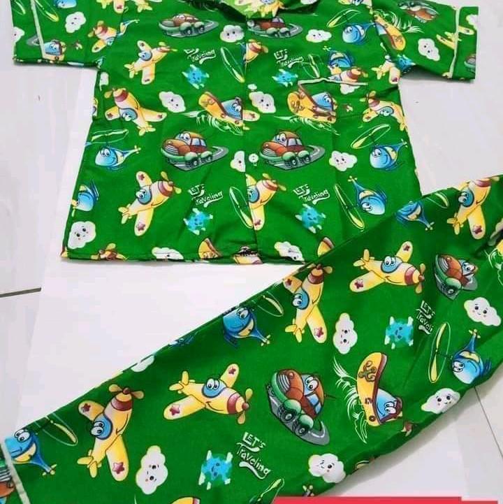 piyama katun micro untuk usia 5th, 6th,7th 2