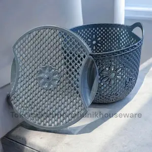 Keranjang Bulat Ceria Mungil / Keranjang Plastik Topas Mungil / Laundry Basket / Topas Keranjang Serbaguna ukuran Mini