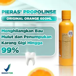 Pieras Propolinse Original Orange Mouthwash 600mL Obat Kumur Jeruk
