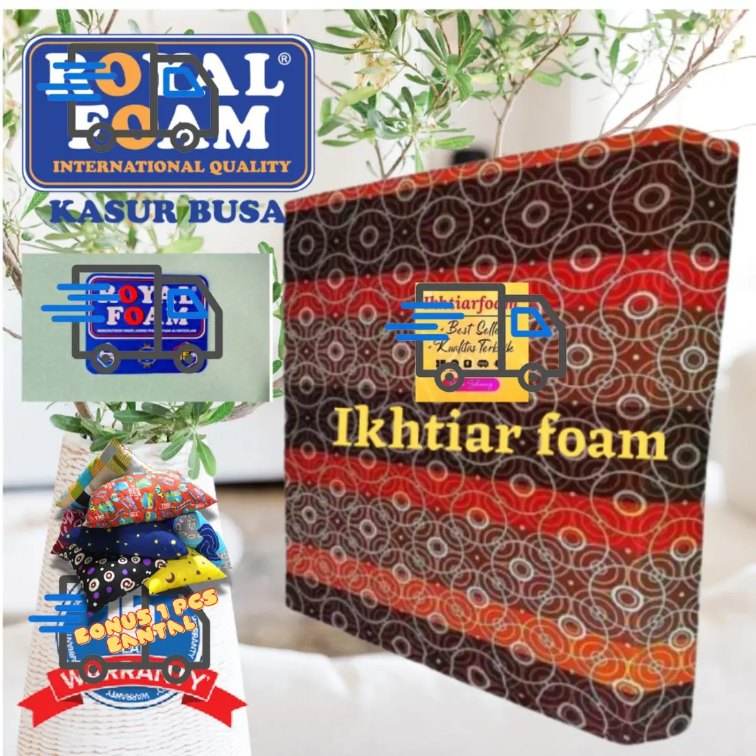 Royal Kasur Busa no 2 tebal 30cm busa Royal Foam RK D23 Uk 200x160x30Cm Garansi 15 tahun Anti Kempes