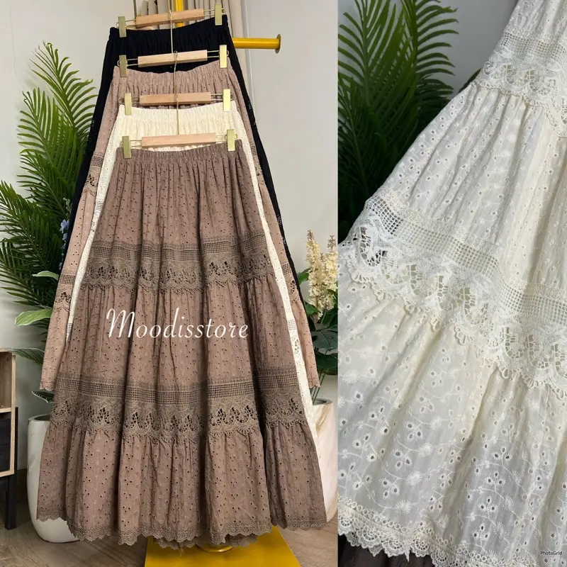 Moodis - Alicia Alesha Embroidery Skirt Rok Katun Bordir 2