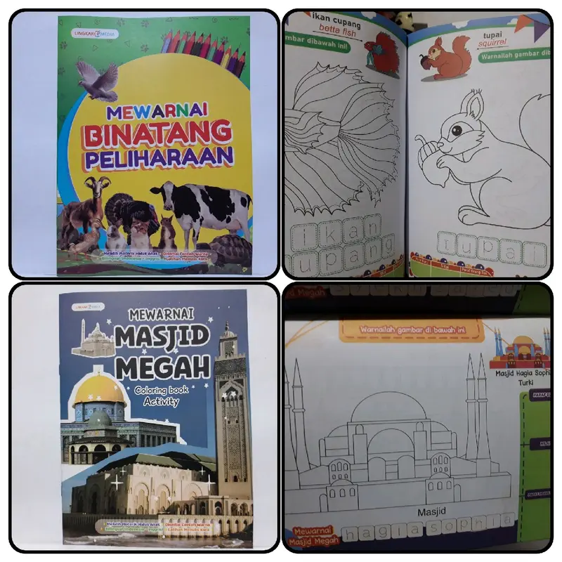 Aneka Buku Mewarnai Ukuran Besar A4 (27,5 × 20,5 cm) - LM 4