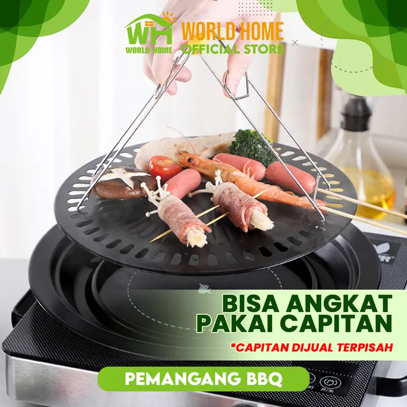 COD WORLDOME Alat Pemanggang Portable Serbaguna 32 cm 5