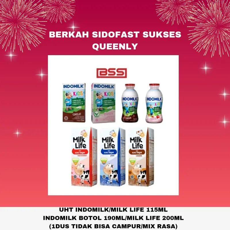 [BSSQLY] Susu UHT Indomilk//Milk Life-1Dus Tidak Bisa Mix Rasa 0