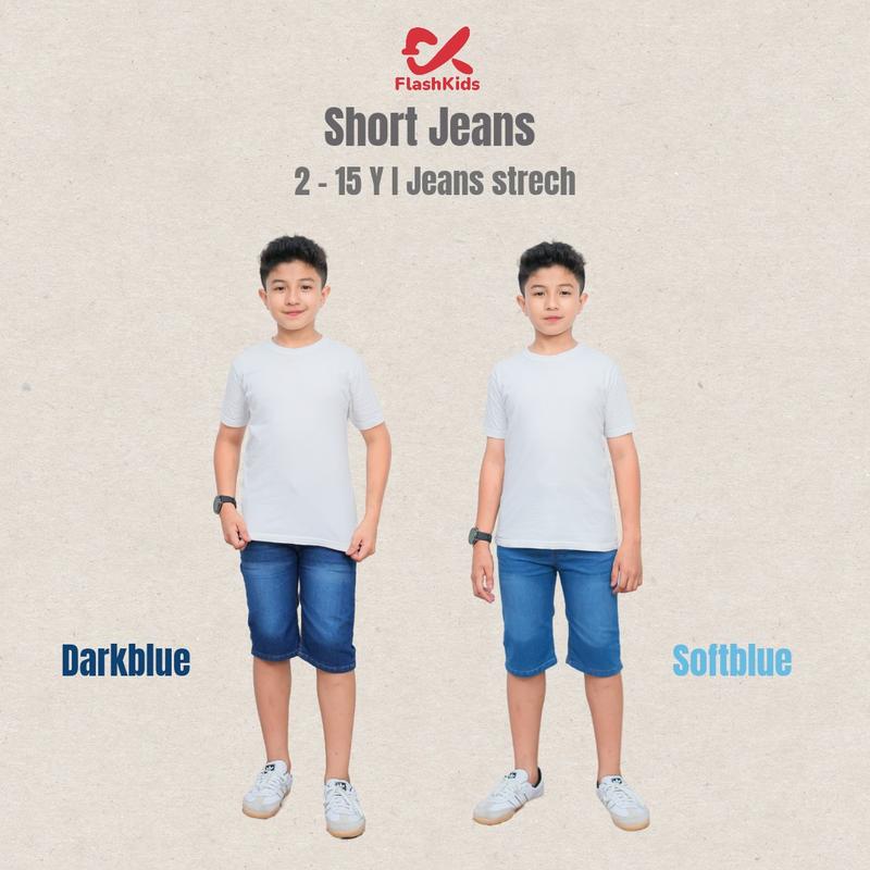 Flashkids Celana Jeans Anak Laki-laki 2-14 Tahun Denim Lutut Laki Perempuan Fashion 4
