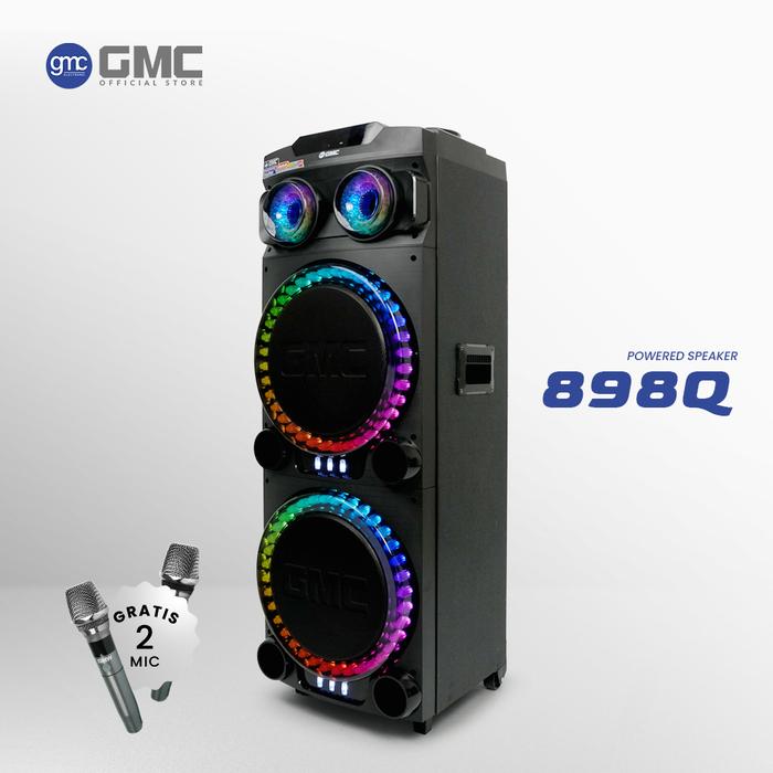 Gambar GMC Speaker 898Q Bluetooth Karaoke Speaker dengan 2 x 12" Woofer 400W USB SD AV In FM Radio Karaoke Jack Bass Wireless dari GMC Official Indonesia Kota Administrasi Jakarta Utara Tokopedia