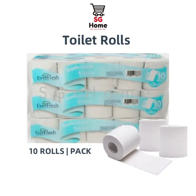 30 ROLLS | Everfresh Toilet Roll | Toilet Paper | Bathroom Tissue Roll | Ultra Soft Thick Premium Toilet Tissue 10 Rolls | Pack