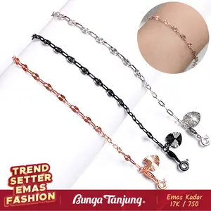 GELANG ARESO - EMAS 17K - BUNGA TANJUNG GOLD