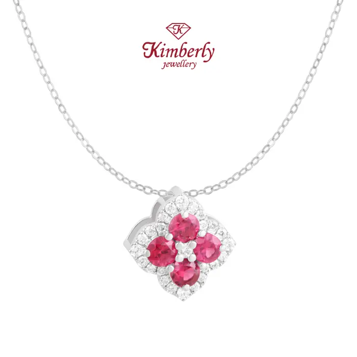 Liontin Berlian Batu Ruby Burma KPD1250046 - Kimberly Jewellery