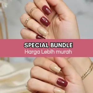 (5box)(K.)paket grosir kuku palsu,24 pcs Kuku Palsu Modern Look mix maroon pastel uk S,M,L,XL dengan Lem Harga Lebih Murah Special Bundle,kuku palsu