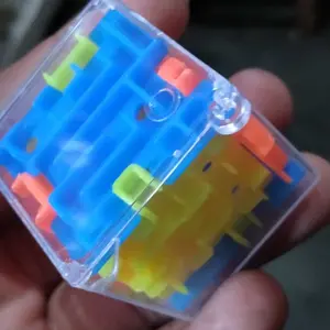 Geetoy 3D Maze Magic Cube Transparan Enam Sisi Puzzle Kecepatan Bola Bergulir Permainan Mainan Edukasi Untuk Anak-anak