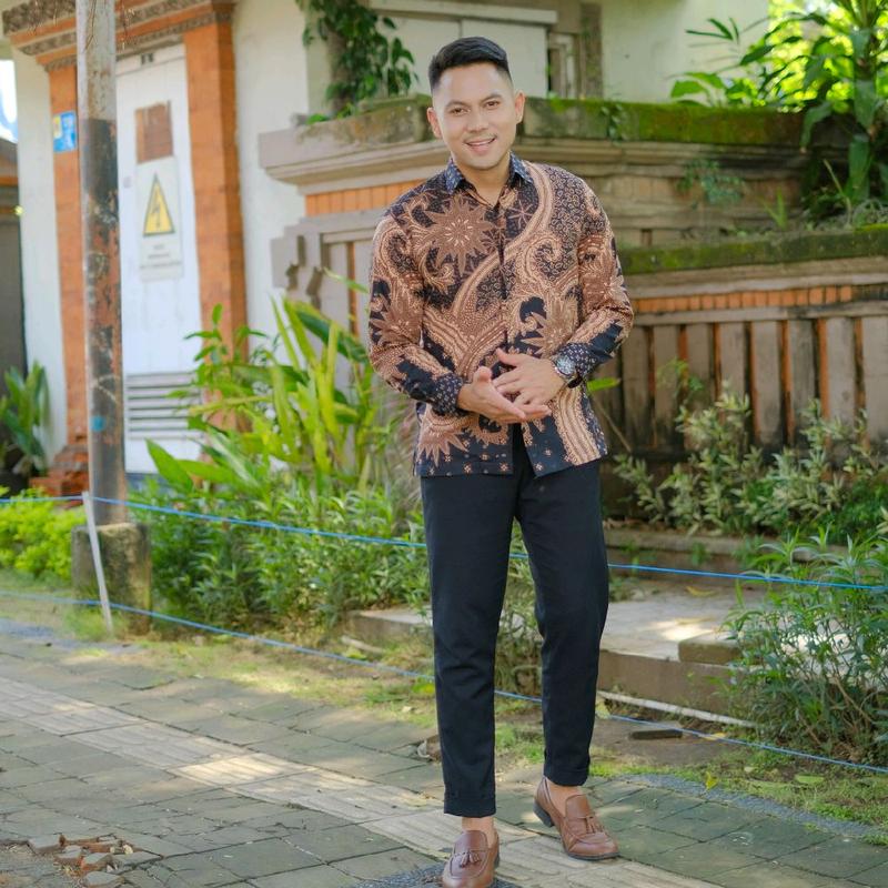 Batik Solo Trendy - Amarta Kemeja slimfit baju pria kemeja lengan panjang lapis furing katun murah | Kemeja Batik Pria Lengan Panjang | Kemeja Batik Kondangan Cowok 1