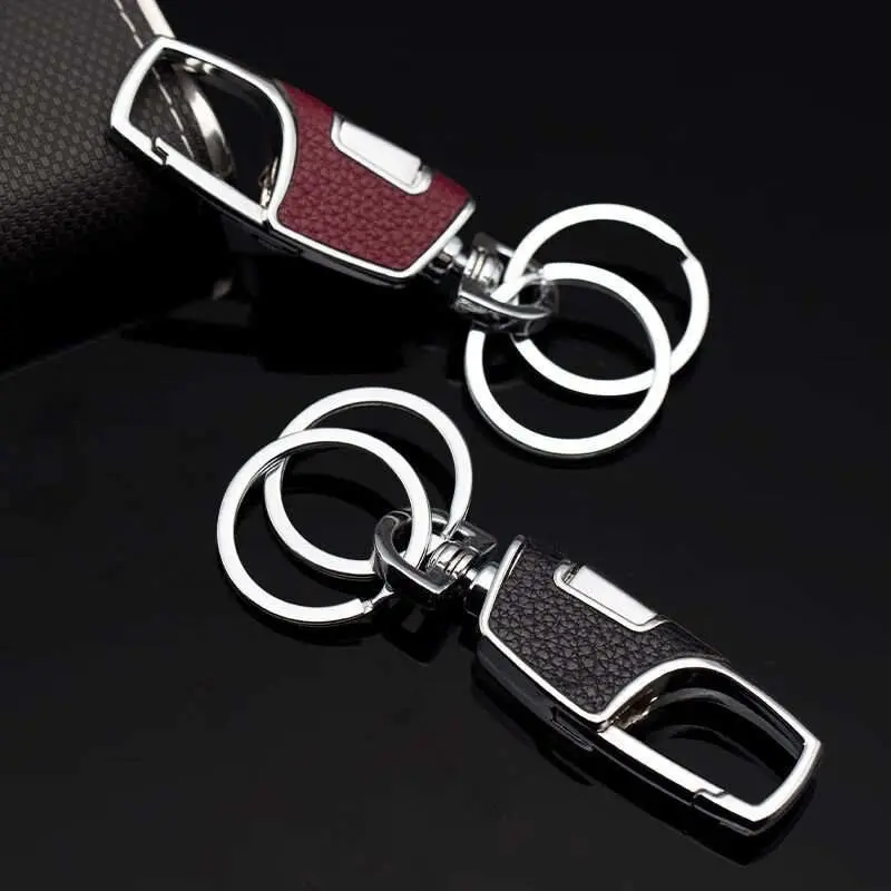 Gantungan Kunci Keychain Mobil Motor Rumah BAHAN KULIT DOBEL RING 0