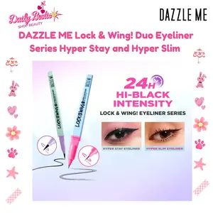 DAZZLE ME Lock & Wing! Duo Eyeliner Series Hyper Stay and Hyper Slim Smudgeproof Transferproof Waterproof Eyeliner Precise