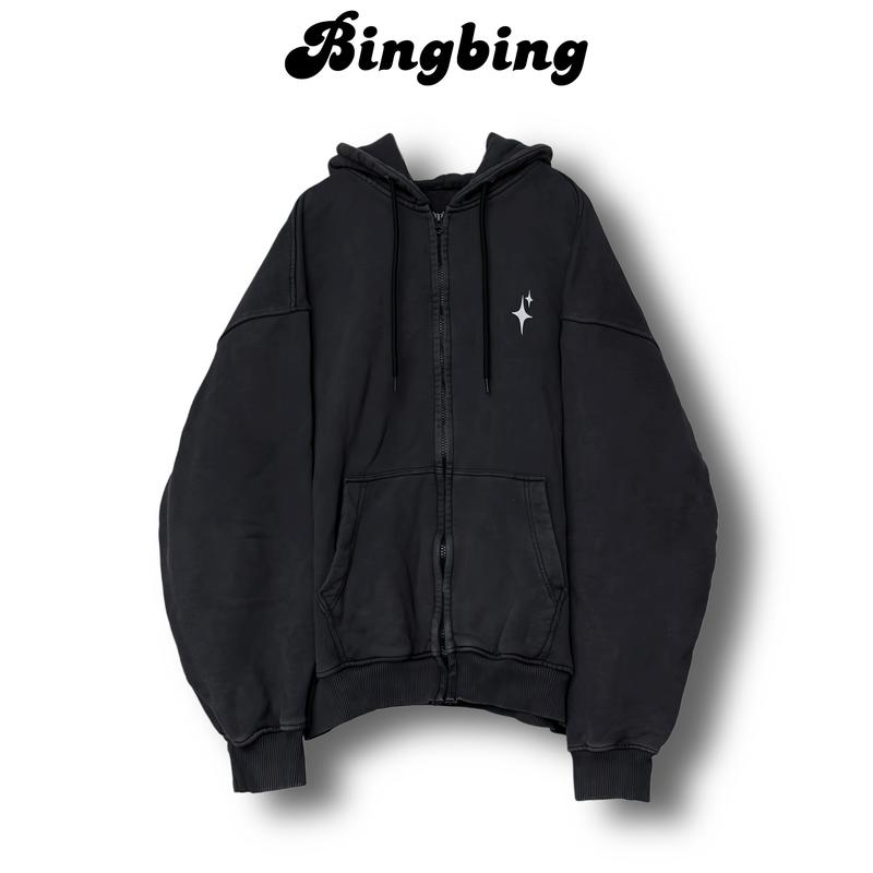 Deal Mở Bán BingBing - Áo Khoác Menswears Loang Xám Đen Form Rộng Boxy Nam Nữ Unisex