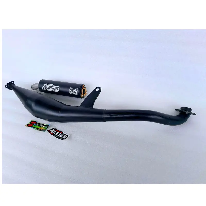 Knalpot Racing  Yamaha Alfa Model Kolong Samping Original ALESER  Powder Coating 4