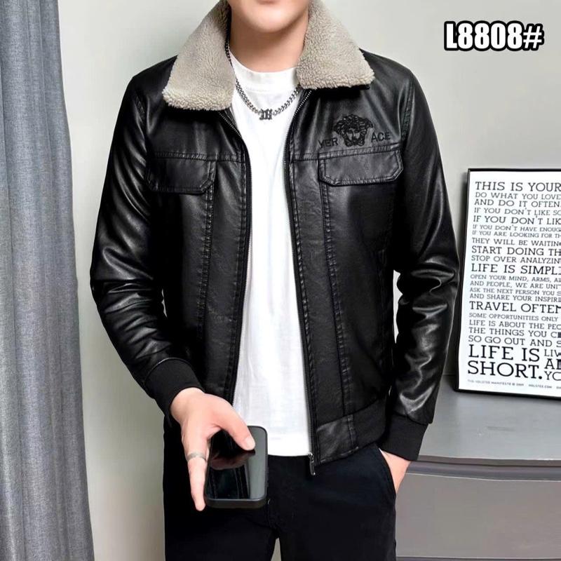 Áo Khoác da nam cổ lông ( 8808)