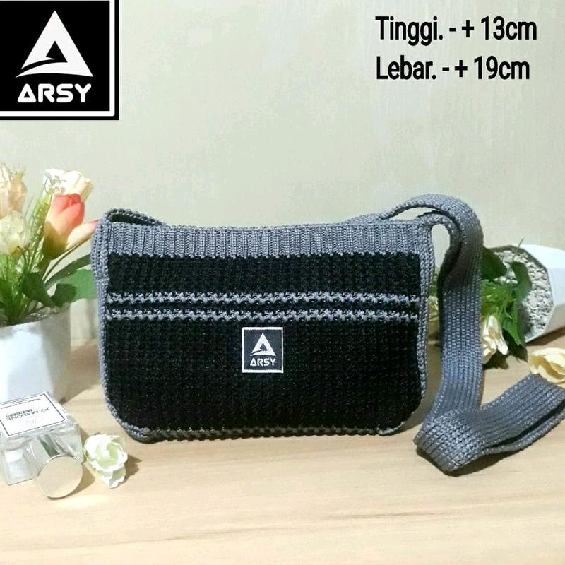Tas Rajut Selempang Wanita Model Terbaru - 3 Pilihan Warna - Anyaman Original Asy 0