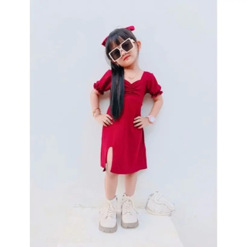 LOKA WEAR / Dress Anak Perempuan Vanya / Midi Dress Anak Fashion