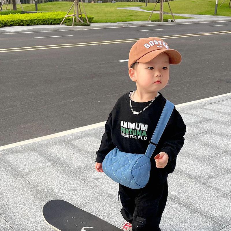 Letter Solid Color Children's Baseball Cap Outdoor Sunshade Adjustable Boys and Girls' Casual Hat 3