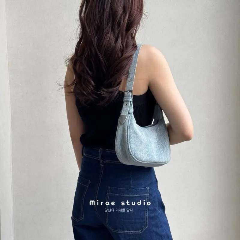 MIN SEO Denim shoulder bag - MIRAE STUDIO 2