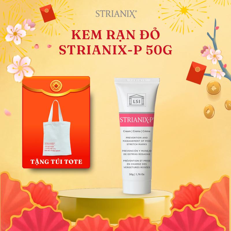 CÓ QUÀ PewPew x Strianix Kem rạn da STRIANIX-P 50g dùng cho làm mờ RẠN ĐỎ hỗ trợ giảm ngứa do rạn