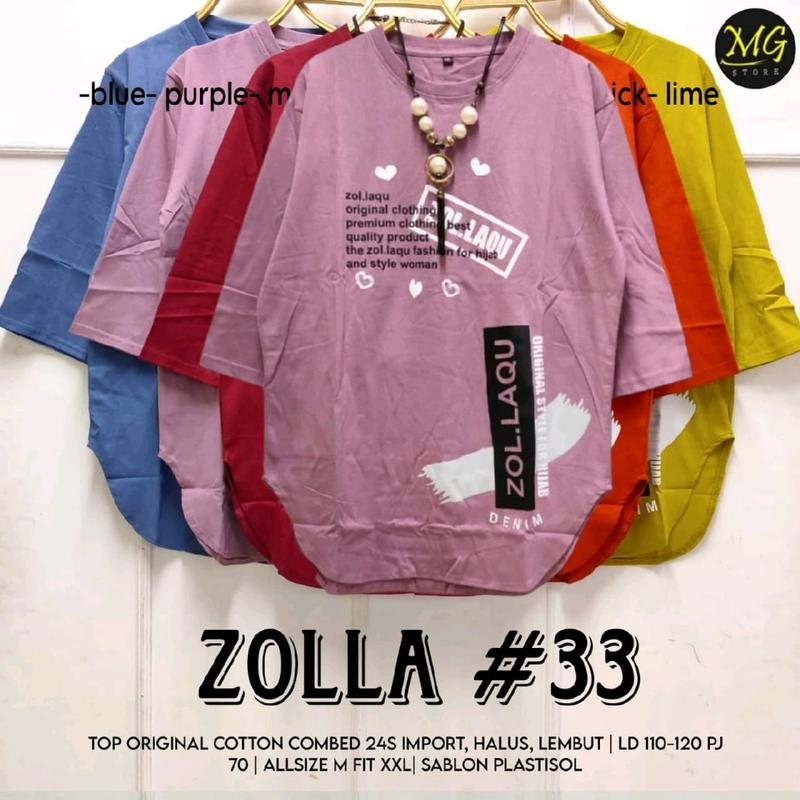 Kaos Zolla•Zollaqu•Zolla Top #33 • Kaos atasan wanita Jumbo trendy 2