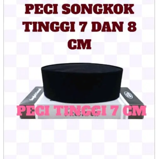Peci songkok model polos hitam halus dan lembut Muslim Kopiah Dewasa Pria Motif