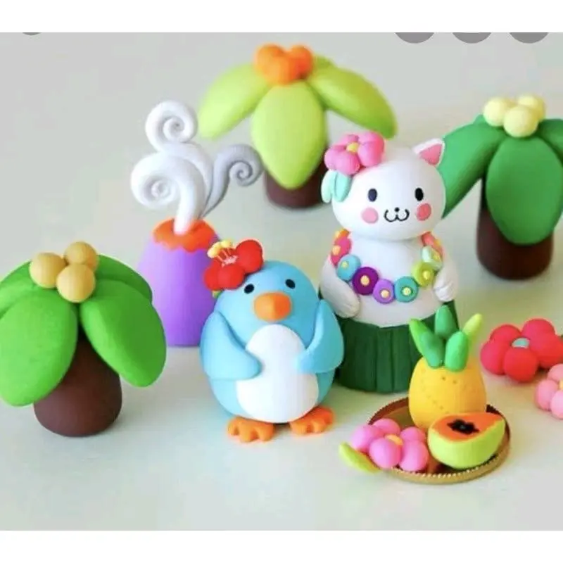 12pcs CLAY MAINAN ANAK WARNA LENGKAP SLIME CLAY MAINAN LILIN MALAM 12pcs 5