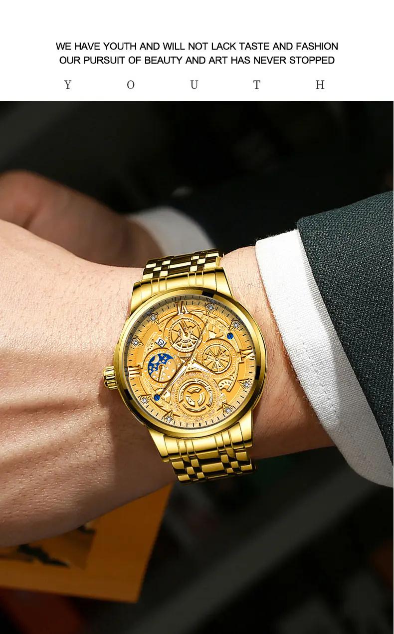 COD AIYISHI Jam Tangan Mewah Terbaru Tahan Air Men Watch Kalender Aktif BISA COD-2369