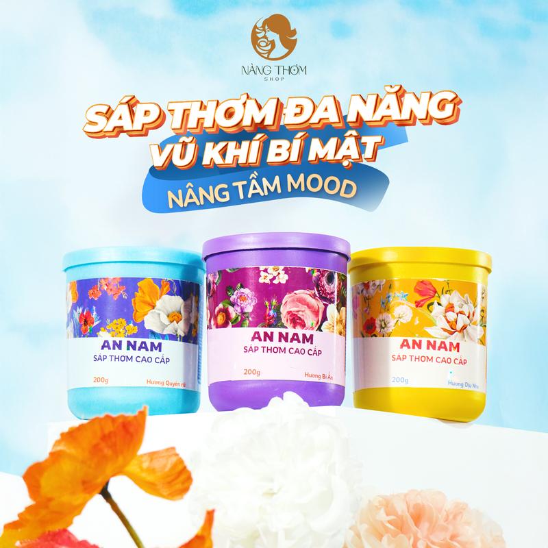 AN NAM Sáp thơm phòng cao cấp 200g có 3 hương thơm dịu nhẹ cho phòng ngủ nhà vệ sinh ô tô tủ quần áo